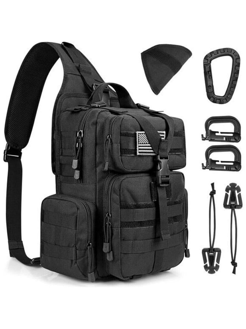 Tactical Sling Bag EDC Backpack Military Shoulder Pack Water Resistant Molle